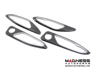 Alfa Romeo Giulia Interior Door Handle Surround Trim Set - Carbon Fiber